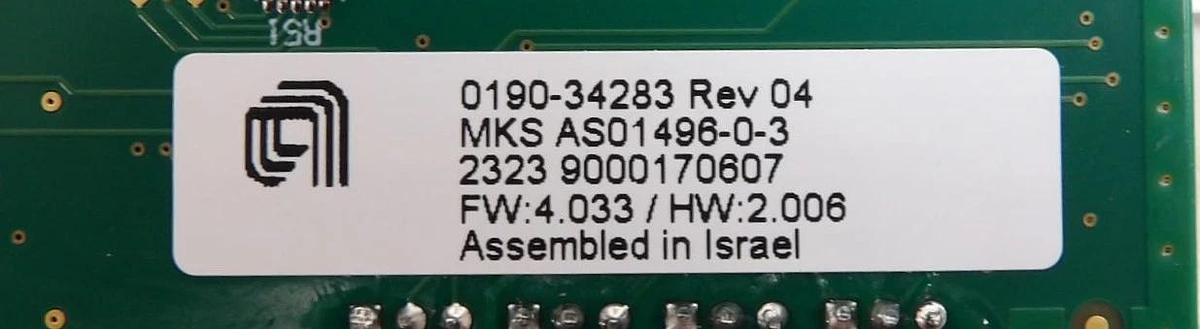 MKS Instruments AS01496-0-3 PCB Card CDN496R AMAT 0190-24283 New Surplus