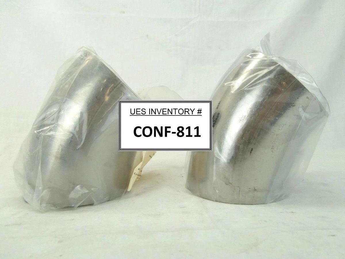 Andron A2KSX4140 Long Radius 45° Stainless UHV Elbow Fitting 2WK Lot of 2 New
