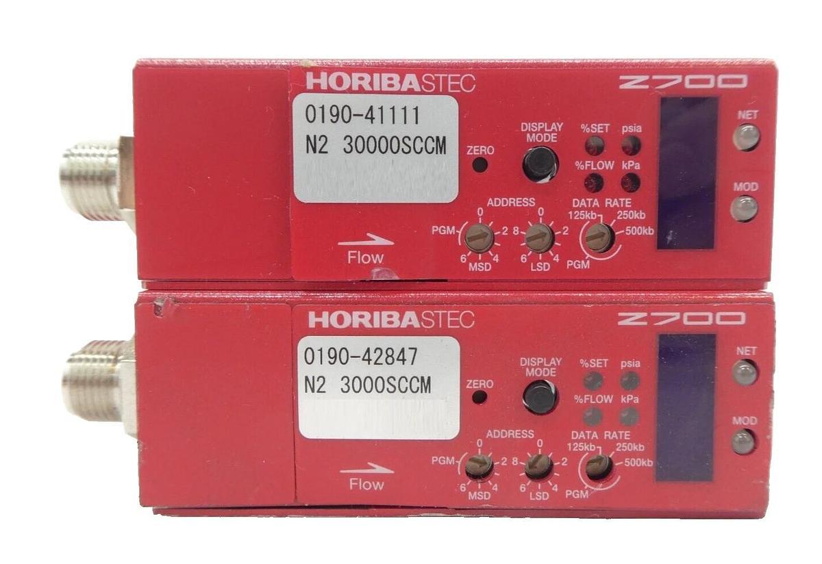 Used Horiba STEC Z700 Mass Flow Controller MFC SEC-Z714AGX SEC-Z724AGX Lot of 7