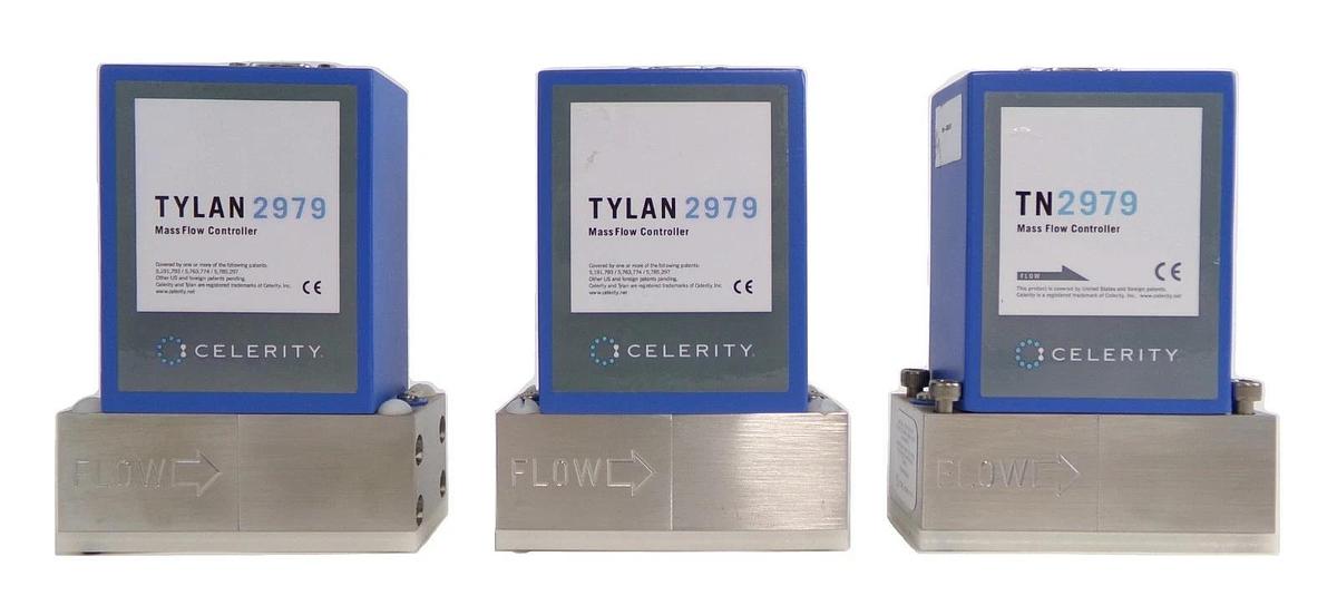 Used Celerity FC-2979MEP5 Mass Flow Controller N2 Ar Reseller Lot of 3 Working Spare
