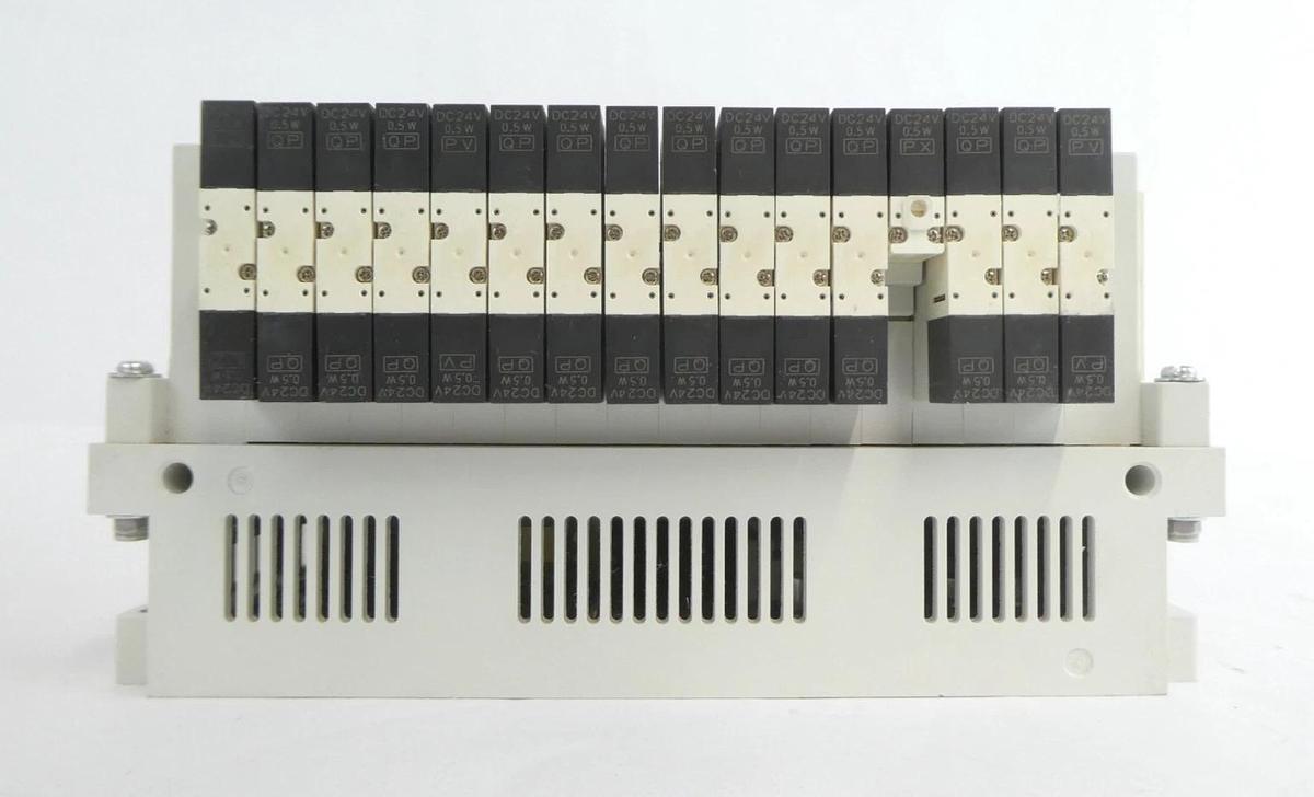 Used SMC VV5Q11-16-X1602 16-Port Manifold Module EX420-SDN2 Lot of 2 Working Surplus