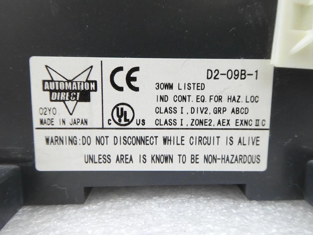 Used Automation Direct D2-09B-1 9-Slot PLC D2-240 DirectLOGIC 205 Koyo Working