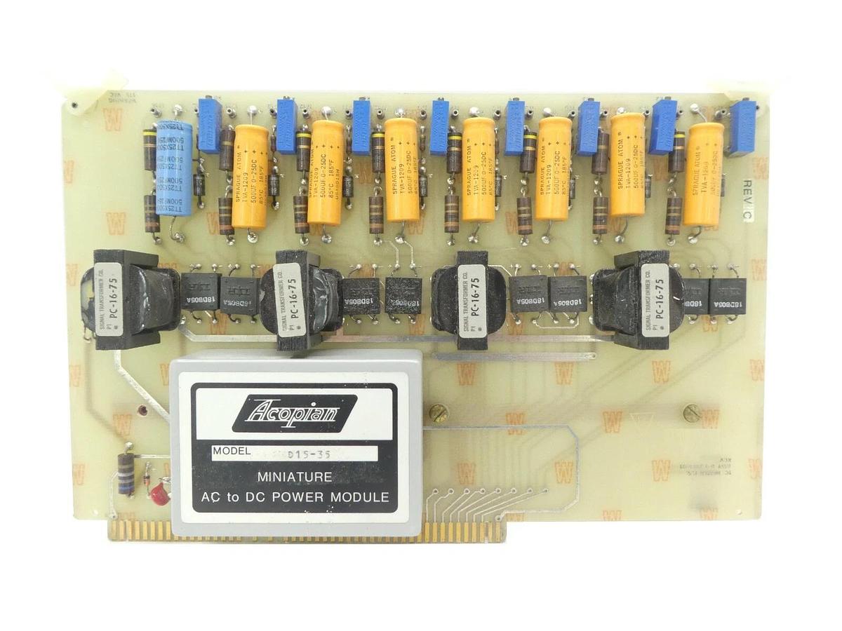Used Varian Semiconductor VSEA D-F3104001 TC Heater Power Supply PCB Card Rev. C