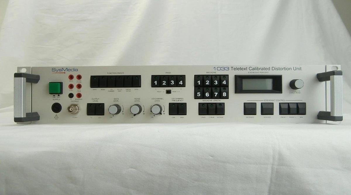 Used SysMedia 1033 Teletext Calibrated Distortion Unit Used Working