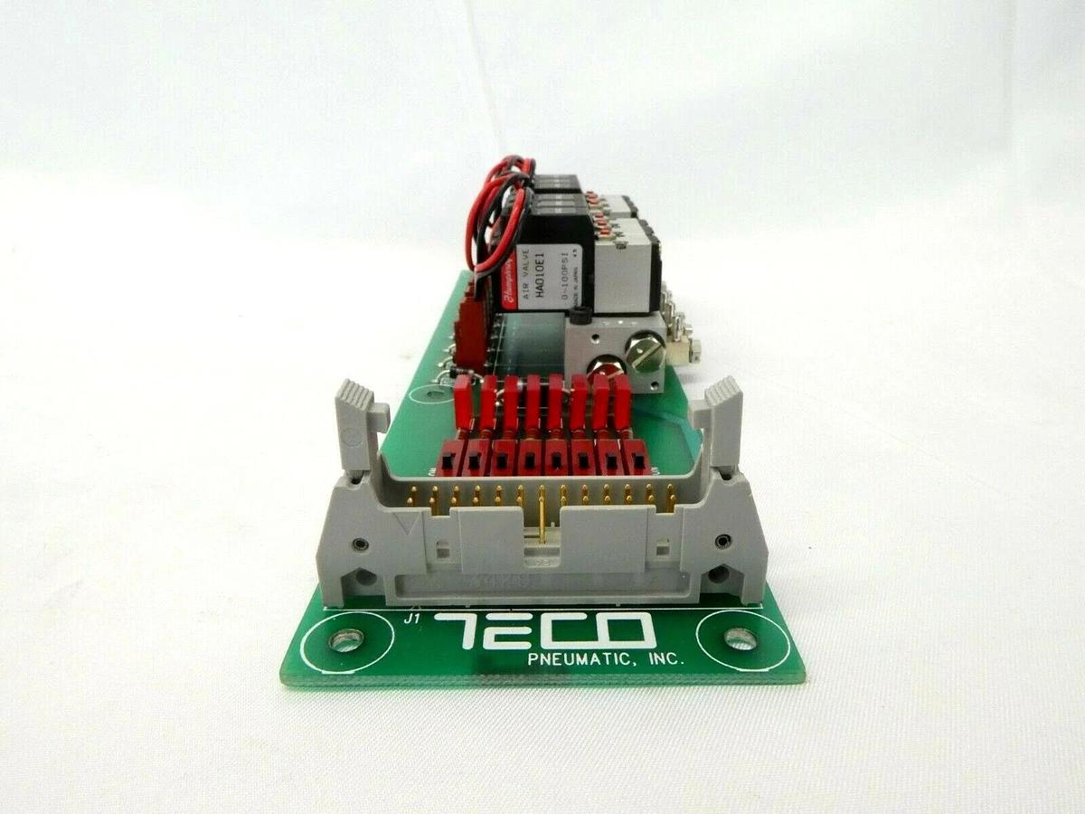 Used TECO Pneumatic DES375-010-8 6-Port Pneumatic Manifold Board PCB HA010E1 Working