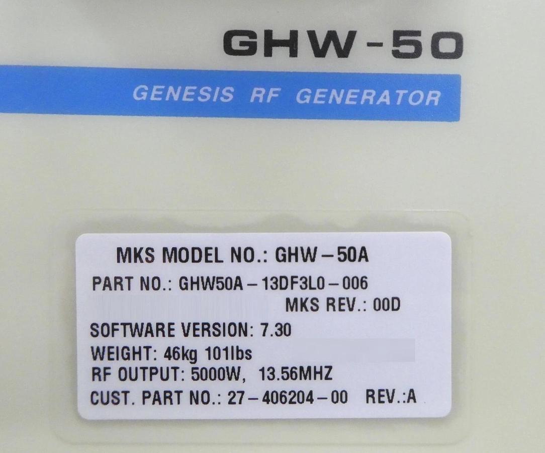 Used GENESIS GHW-50A ENI GHW50A-13DF3L0-006 RF Generator MKS Novellus 27-406204-00