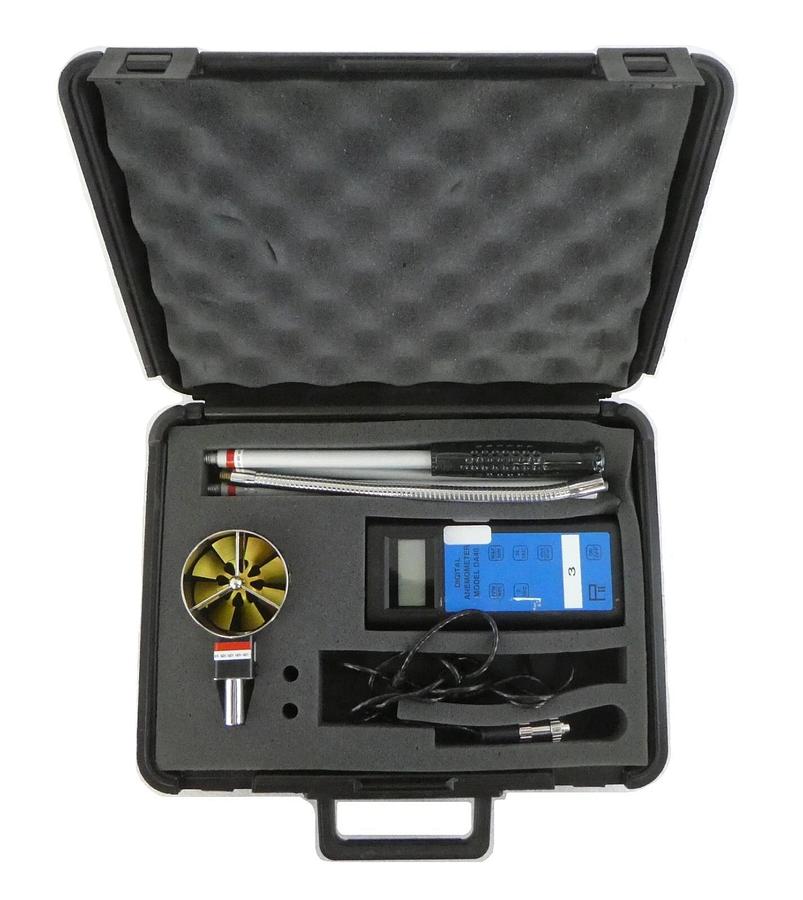 Used Pacer Industries DA40 Digital Rotating Vane Anemometer Set Working Surplus