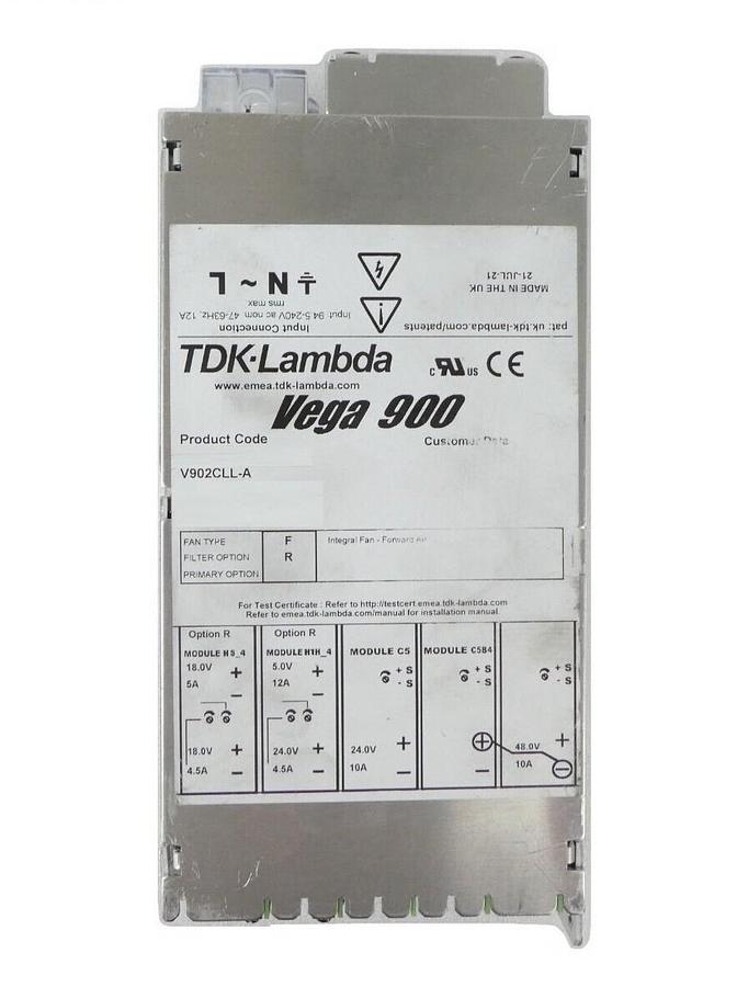 Used TDK-Lambda V902CLL-A Power Supply Vega 900 Sciex 5065332 with Cables Working