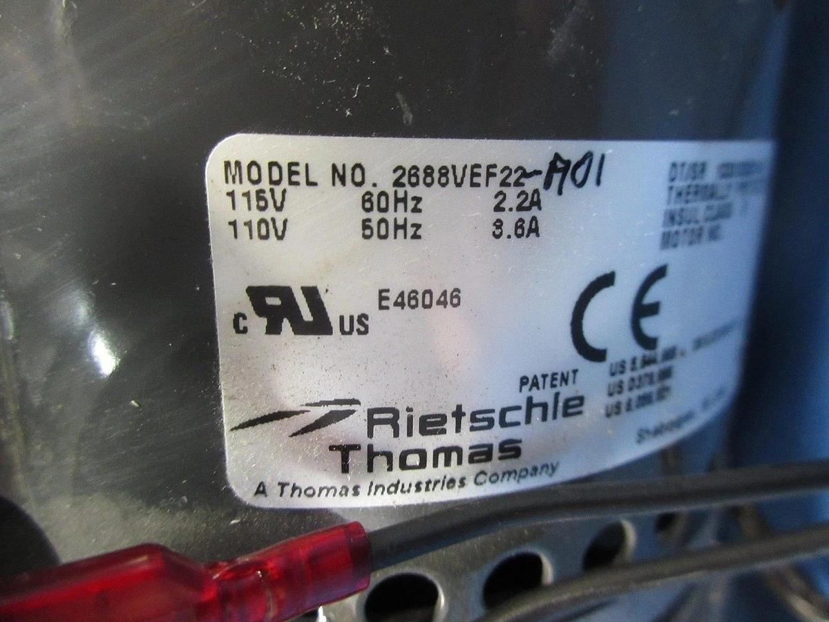 Used Rietschle Thomas 2688VEF22-A01 Pneumatic Pump Used Working