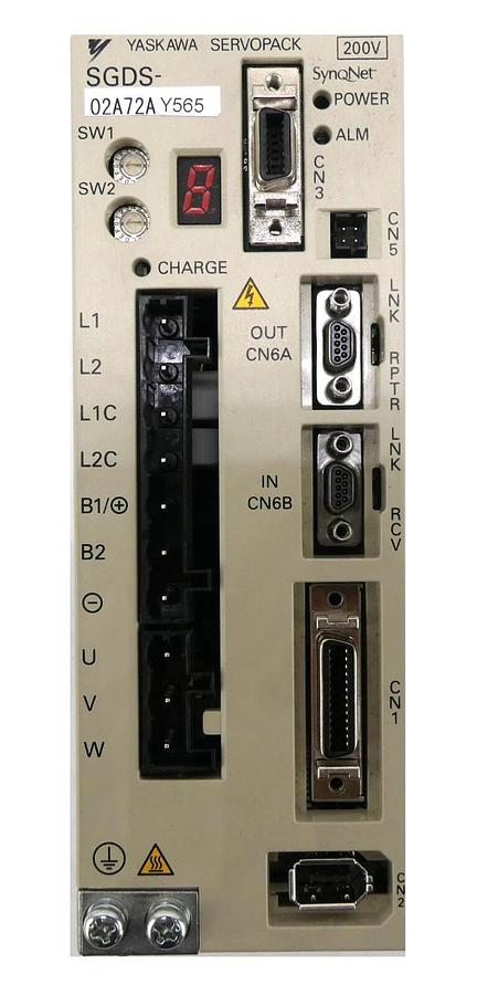 Used Yaskawa Electric SGDS-02A72AY565 Servo Drive SERVOPACK SynqNet 200V Working