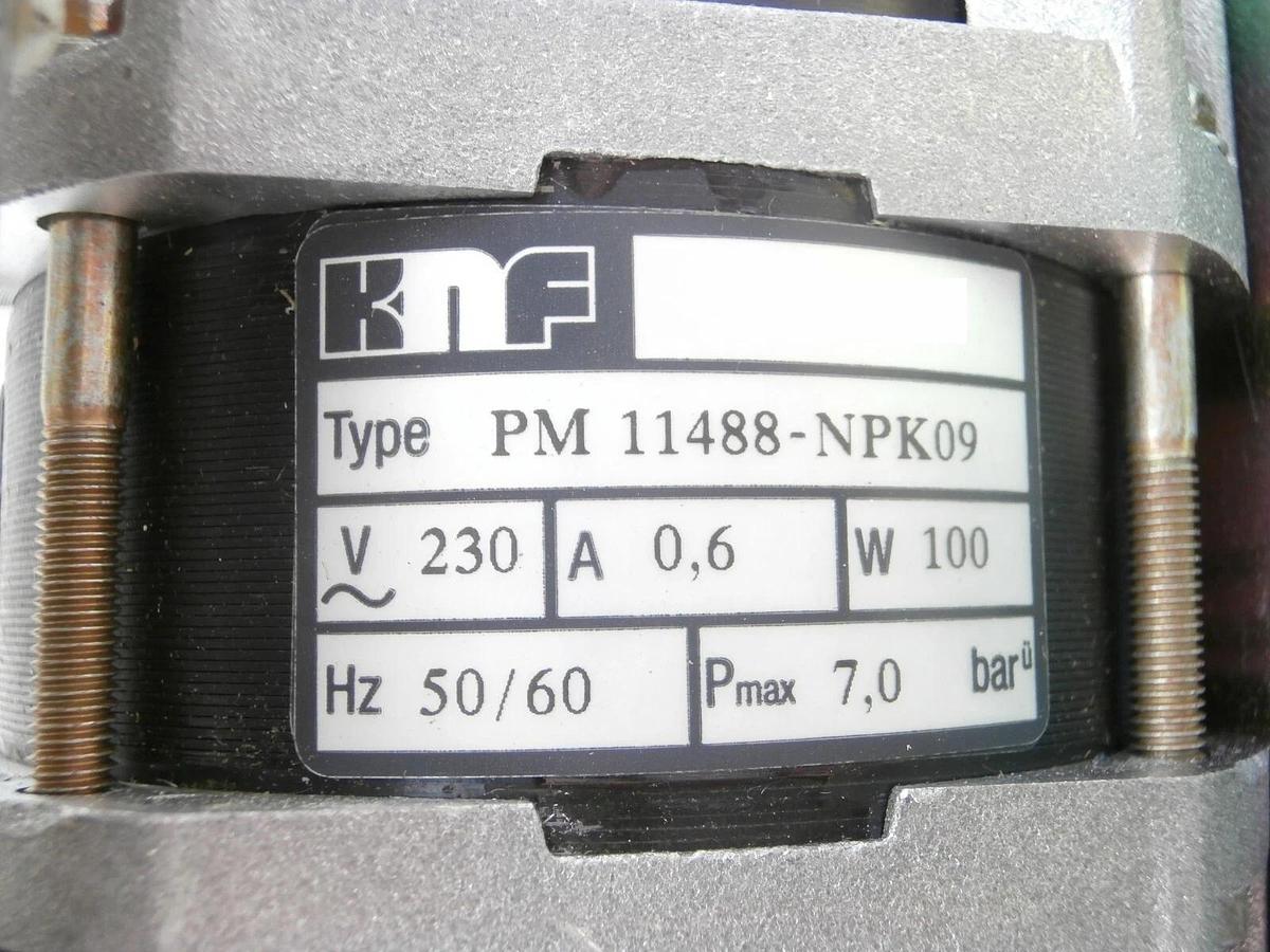 Used KNF Neuberger PM 11488-NPK09 Diaphragm Vacuum Pump Assembly Working Surplus