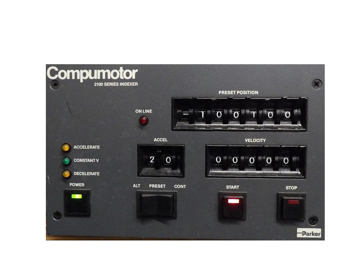 Used Parker Compumotor 2100-1 Robot Control Indexer W/ 721 Display Working Surplus