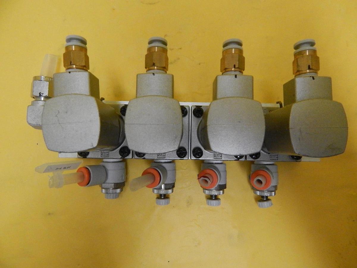 Used SMC VXA2 131 Air Operated Valve Assembly Reseller Lot of 2 Used Working