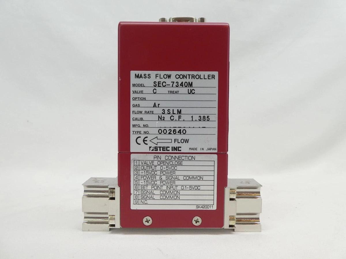 Used STEC SEC-7340M Mass Flow Controller MFC 3 SLM Ar Reseller Lot of 5 Working