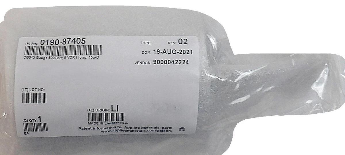 Inficon CG045 Capacitance Gauge Baratron AMAT 0190-87405 New Surplus