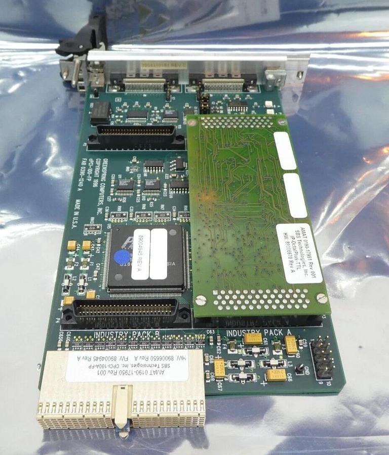 Used SBS Technologies CPCI-100A-FP Industry Pack Carrier PCB Card AMAT 0190-17950