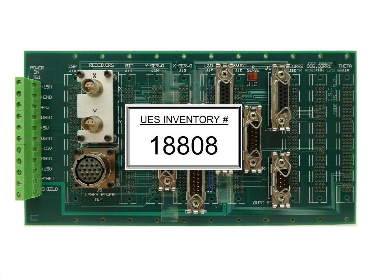 Used ESI Electro Scientific Industries CKA 58642 Beam Postion I/O Backplane PCB Spare
