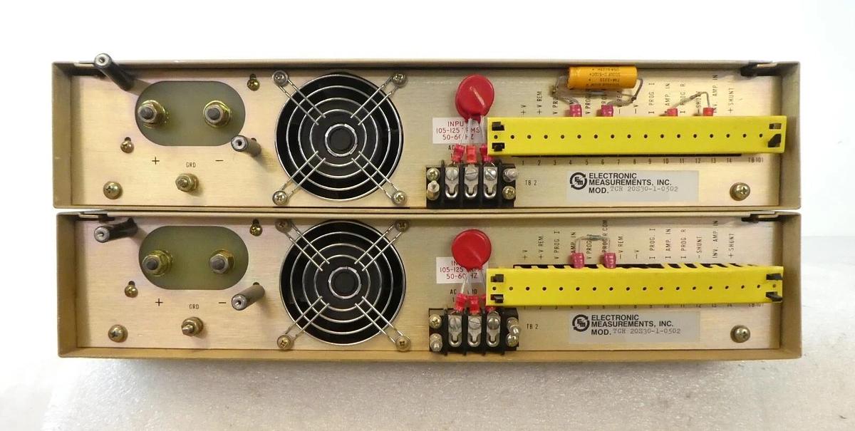 Used Electronic Measurements 20S30-1-0502 TCR Power Supply Reseller Lot of 2 Surplus
