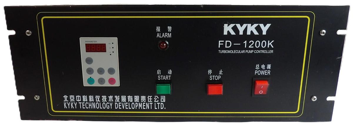 Used KYKY Technology FD-1200K Turbomolecular Pump Controller Module Working Surplus