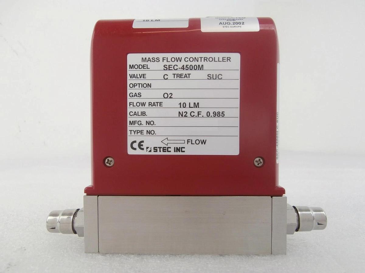 Used STEC SEC-4500M Mass Flow Controller MFC SEC-4500 10 LM O2 Working Surplus