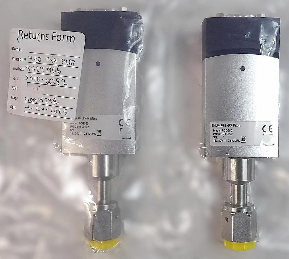 Inficon 3310-00282 Pirani Capacitance Diaphragm Gauge PCG550 Lot of 2 New