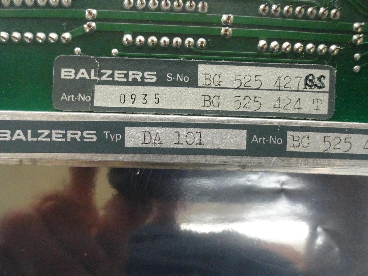 Used Balzers BG 525 473 T 4-Channel Heater DA 101 PCB Card BG 525 424 T Used Working