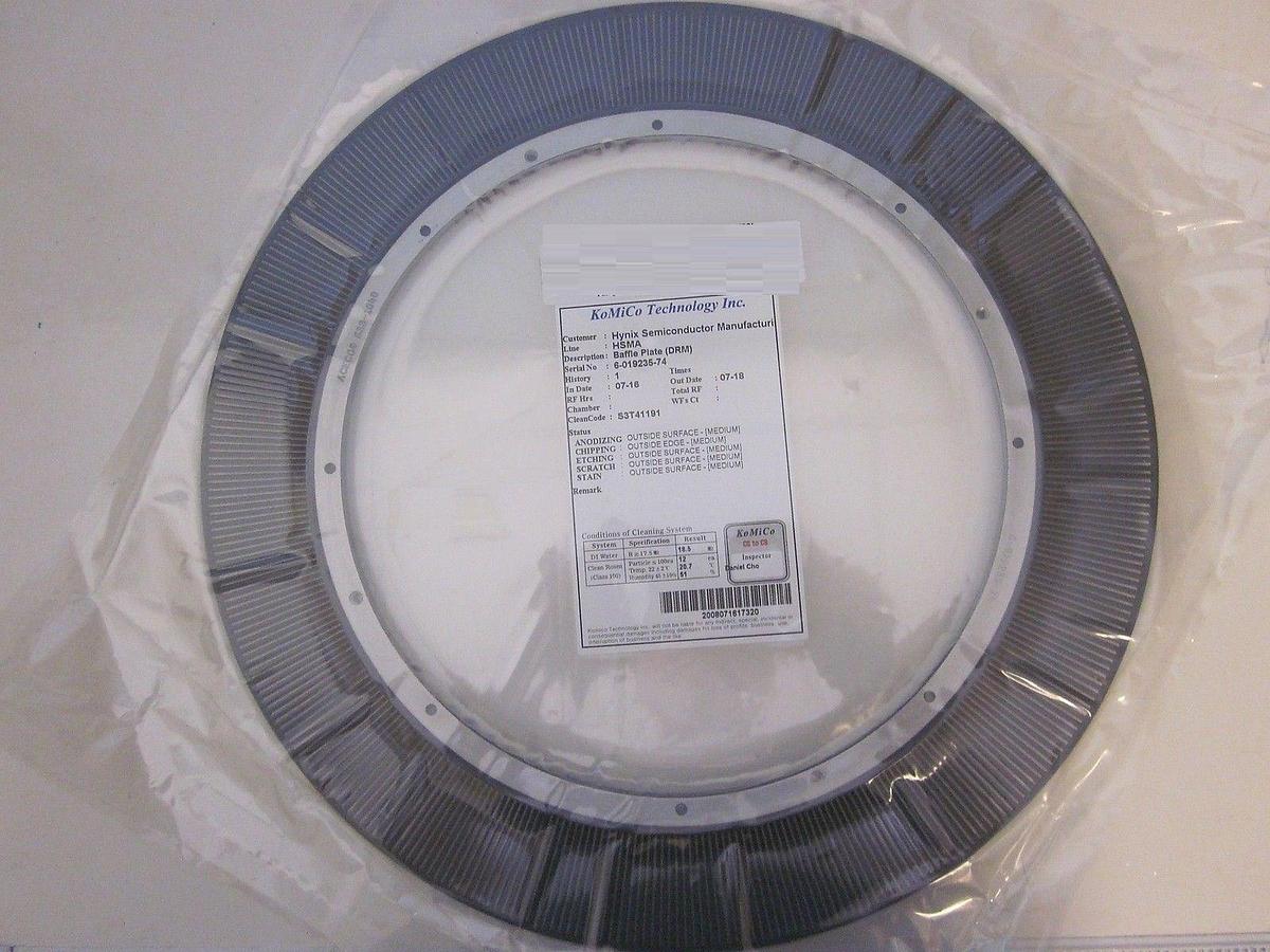 Refurbished AceCo S33-1040 Baffle Plate TEL Tokyo Electron 1D10-101475-11 Unity Refurbished