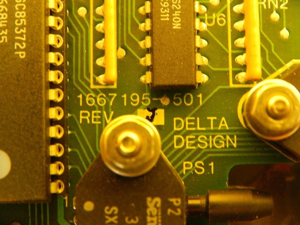 Used Delta Design 1667195-501 Quad Pressure Sensor Board PCB 1667195-501 Used Working