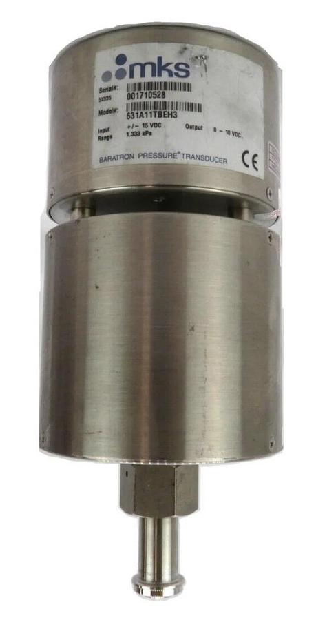 Used MKS Instruments 631A11TBEH3 Baratron Pressure Transducer Type 631 Working As-Is