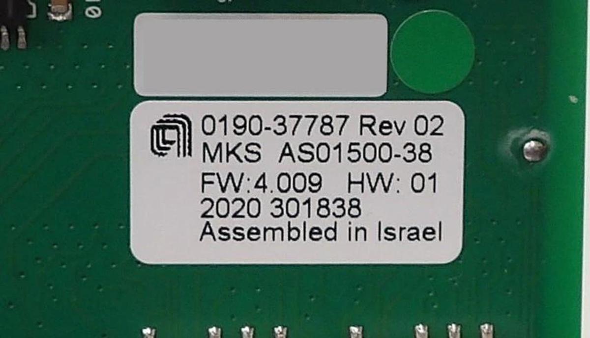 Used MKS Instruments AS01500-38 Interlock Module PCB Card CDN500R-38 AMAT 0190-37787