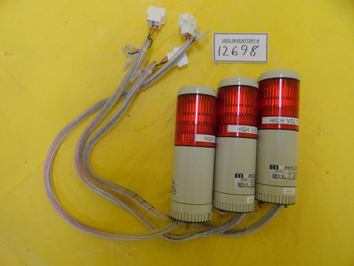 Used Patlite SEFW-D Modular Signal Tower 01820M Reseller Lot of 3 Used Working