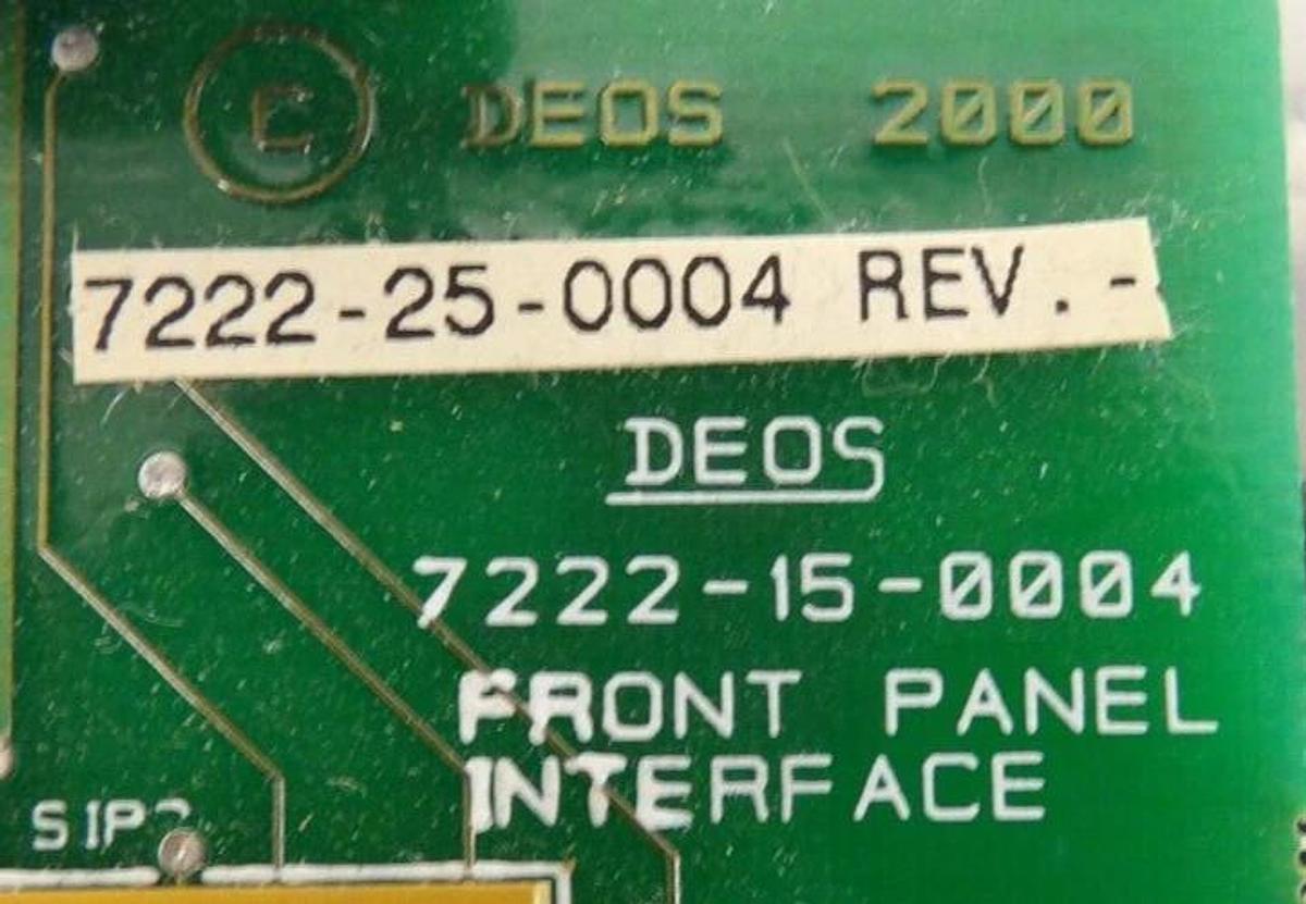 Used Deos 7222-15-0004 Front Panel Interface PCB 7222-25-0004 GEM-Q400 Lot of 3