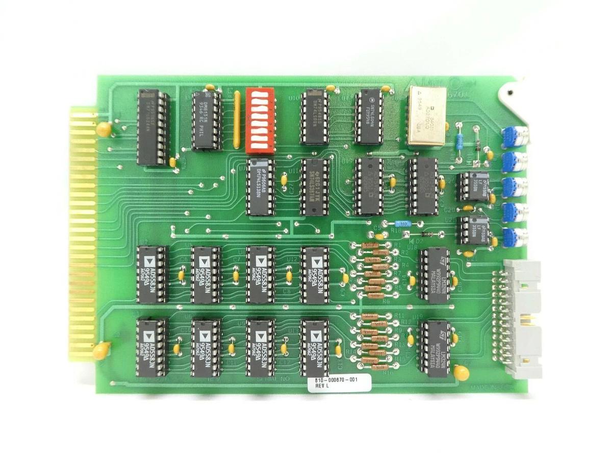 Used Lam Research 810-00670-001 Analog Output PCB Card 670L Rev. L OEM Refurbished