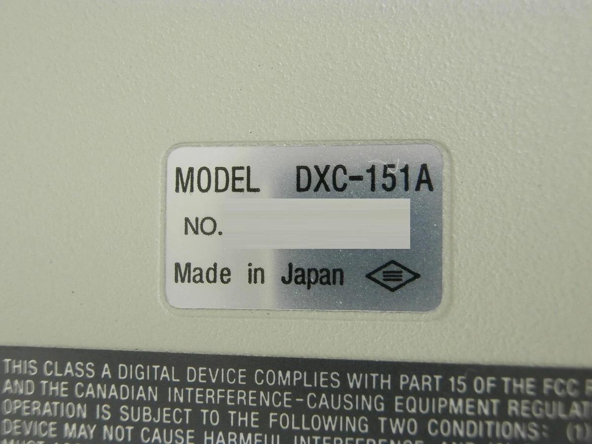 Used Sony DXC-151A Microscope Inspection Camera CCD-IRIS/RGB Nikon OPTISTATION 3 Used