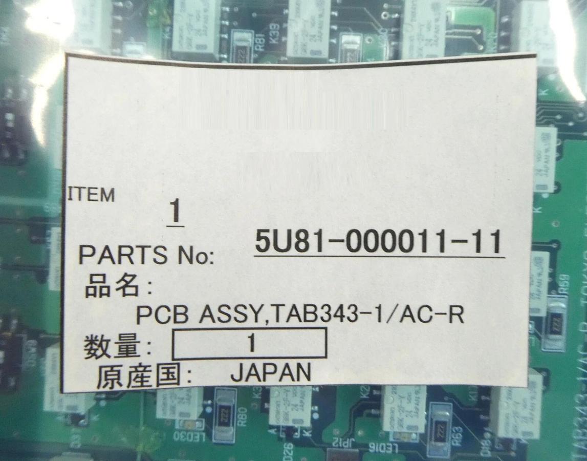 TEL Tokyo Electron 5U81-000011-11 AC-R PCB Assembly TAB343-1/AC-R New