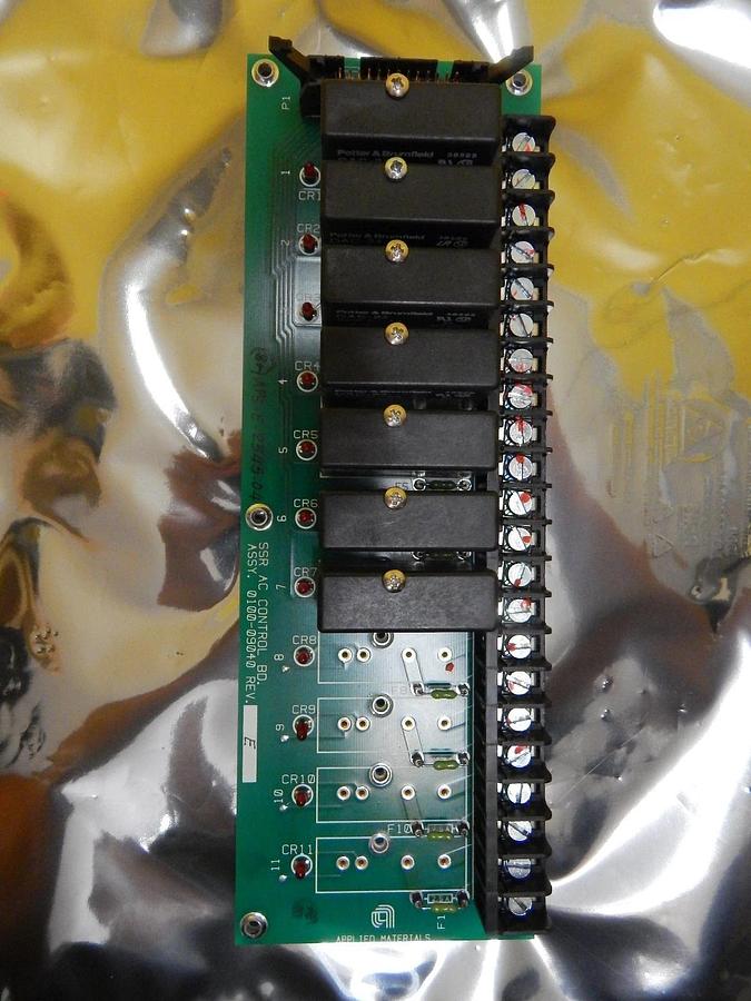 Used AMAT Applied Materials 0100-09040 7 Relay SSR AC Control Board PCB Used Working