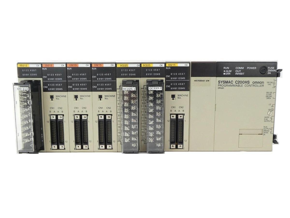 Used Omron C200H Programmable Logic Controller PLC Sysmac Microbar Trackmate Working