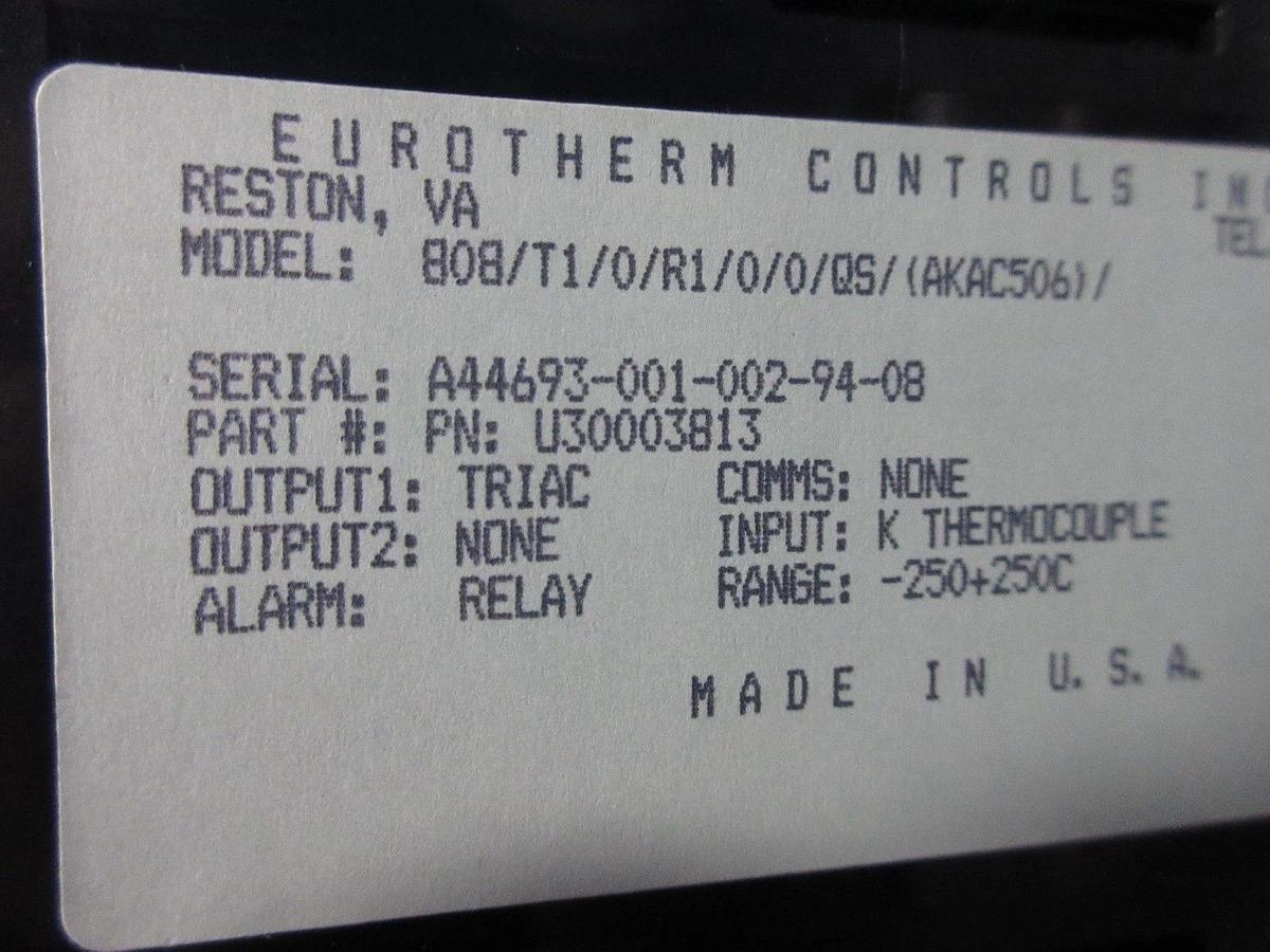 Used Novellus Systems Heater Blanket Controller Eurotherm 808 Concept II Altus Used