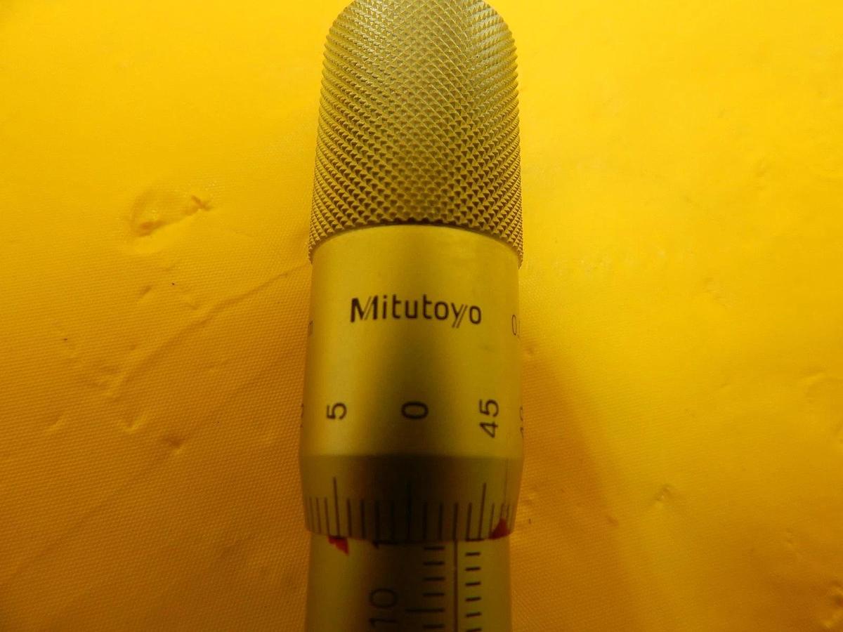 Used Mitutoyo 0-25mm Micrometer Head 0.01mm Ratchet Stop KLA-Tencor 5107 Used Working