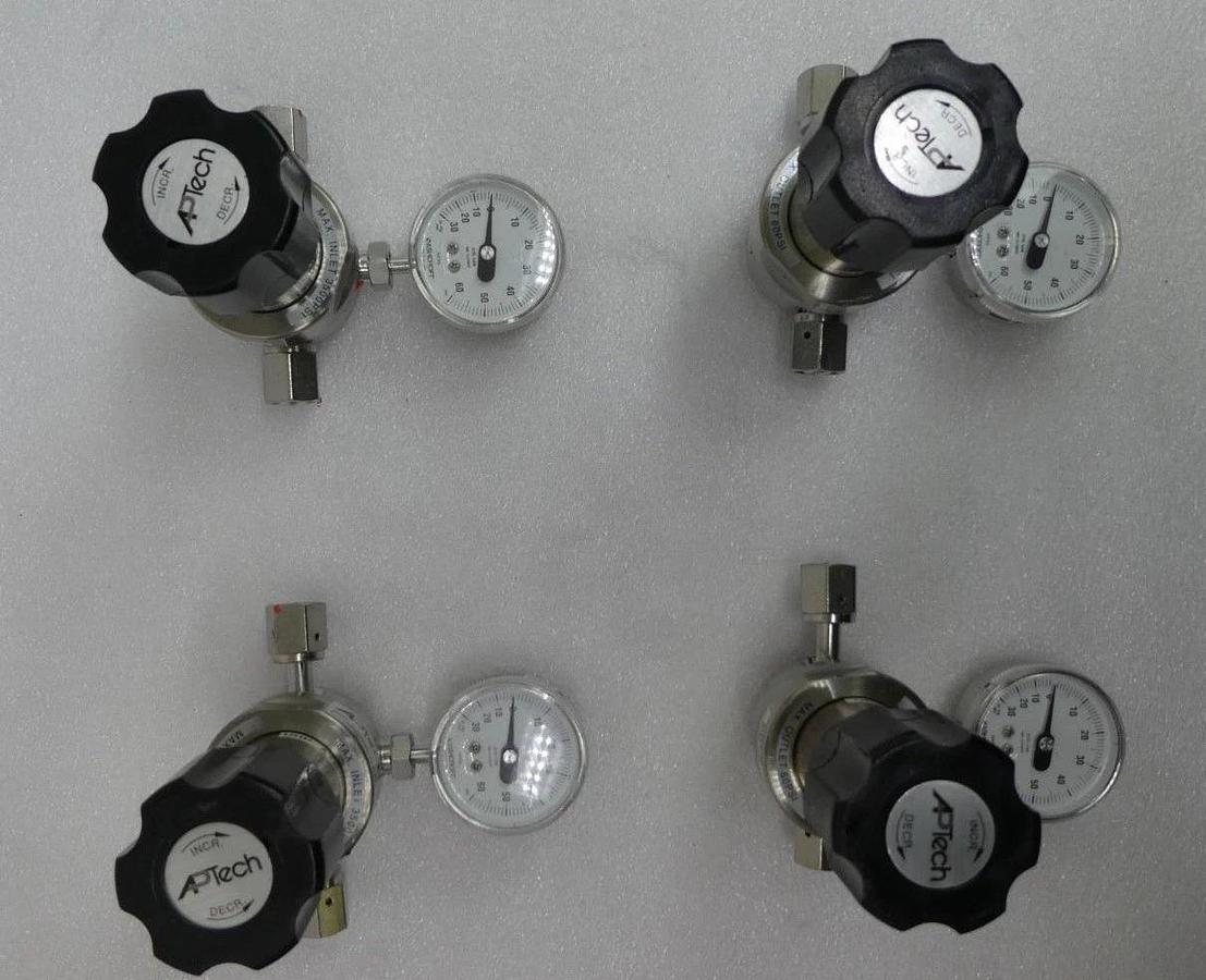 Used APTech AP1006SM 3PW FV4 FV4 IV4 Single Stage Regulator Valve Lot of 4 Used