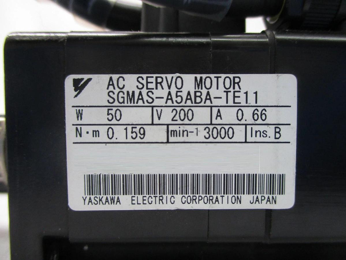Used Yaskawa SGMAS-A5ABA-TE11 AC Servo Motor TEL Tokyo Electron Lithius Used Working