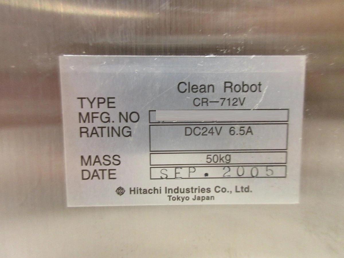 Used Hitachi CR-712V Wafer Handling Clean Robot No End Effector Sanki M-712E Working