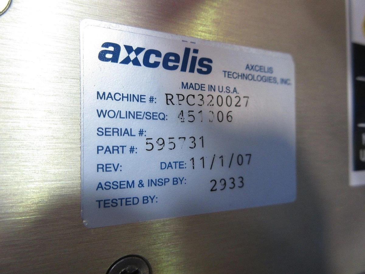 Used Axcelis 595731 Module Power Distribution 5125B6W Pin & Sleeve Inlet & Cable Used