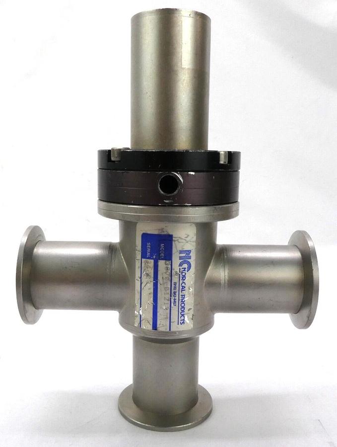 Used Nor-Cal Products 3870-01212 Pneumatic Angle Valve NW40 AMAT Lot of 2 Working
