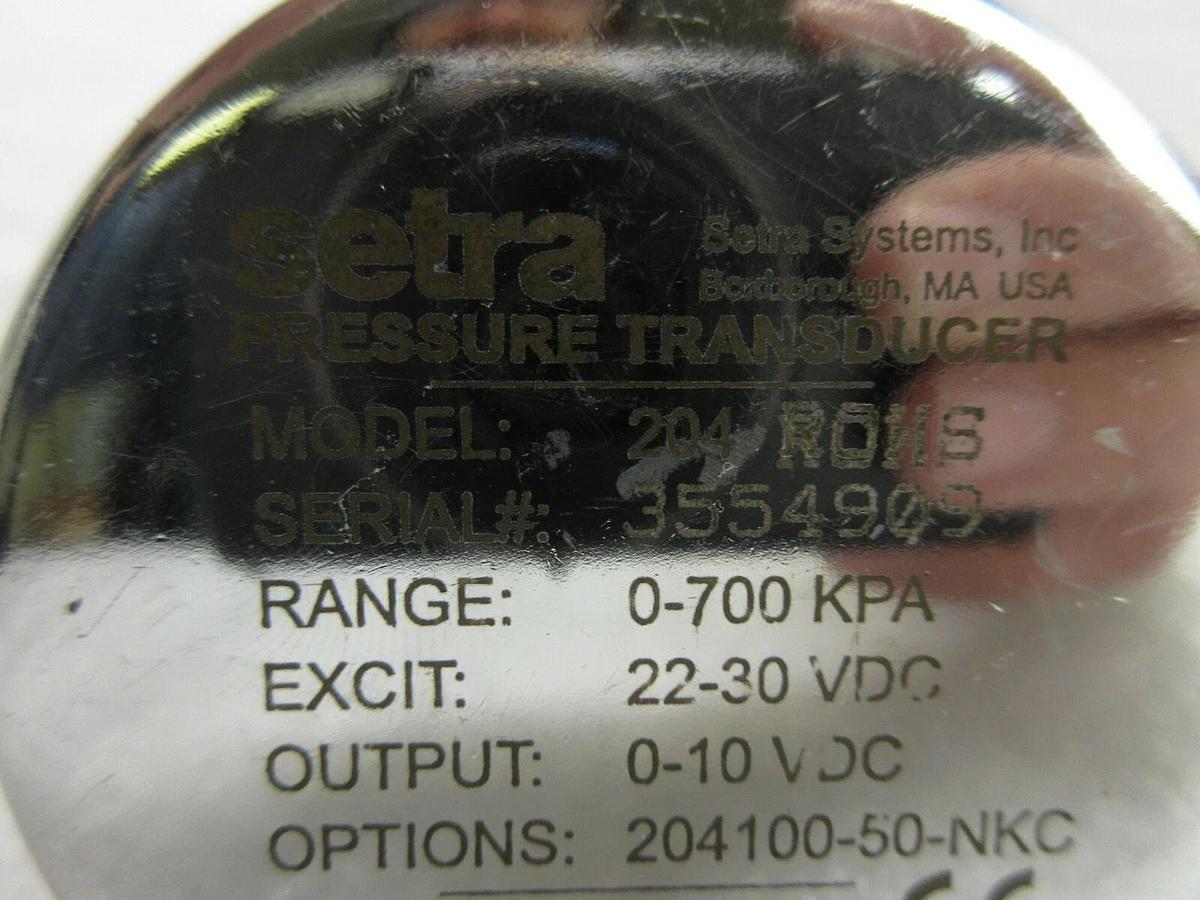 Used Setra 204100-50-NKC Pressure Transducer 204 ROHS Nikon 4S588-122 NSR-S620D Used