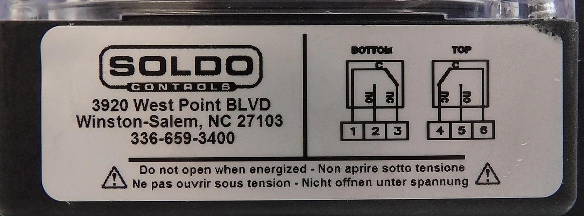 Used Soldo Controls S102616-132880-01XL Vacuum Pump Valve Working