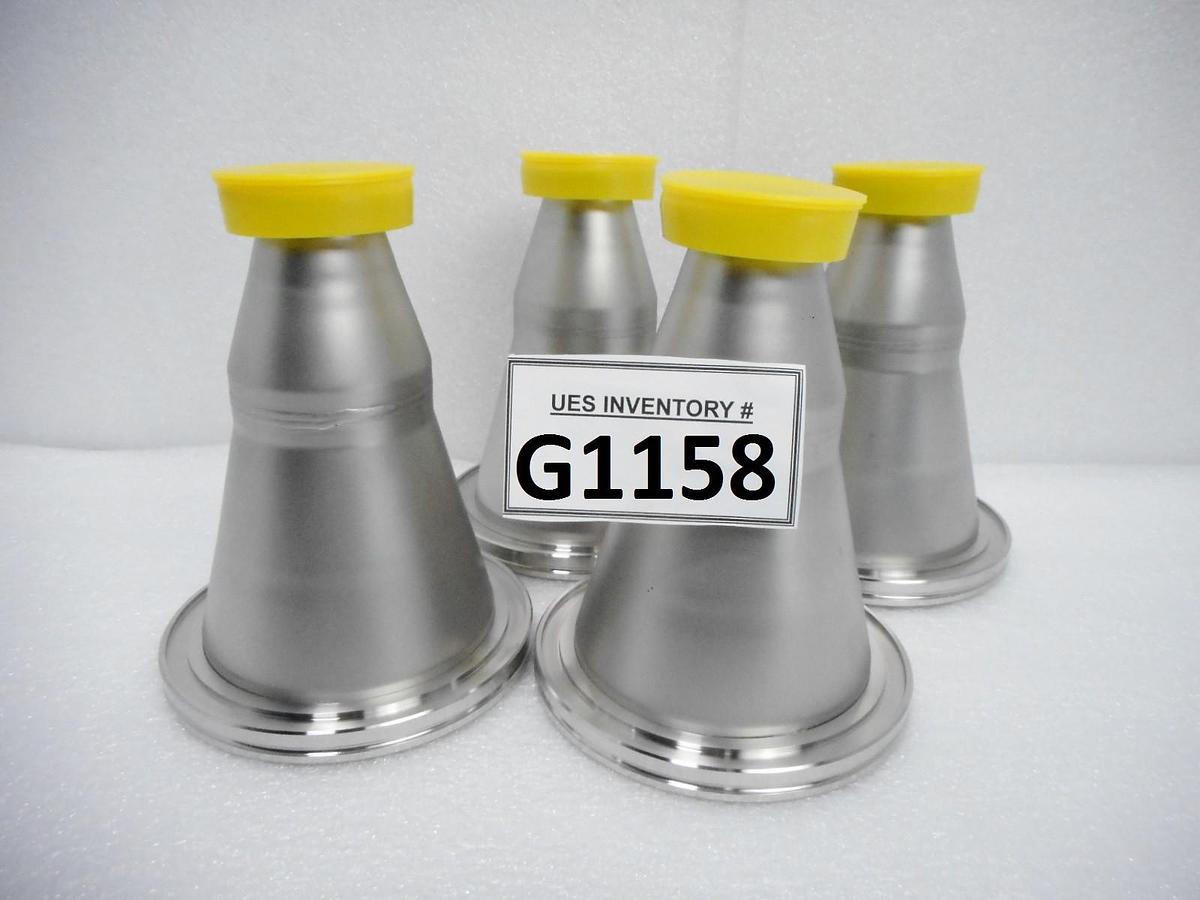 Used Nor-Cal ANC-NW-40-ISO-100-OF Conical Reducer Nipple Adaptor Lot of 4 Used