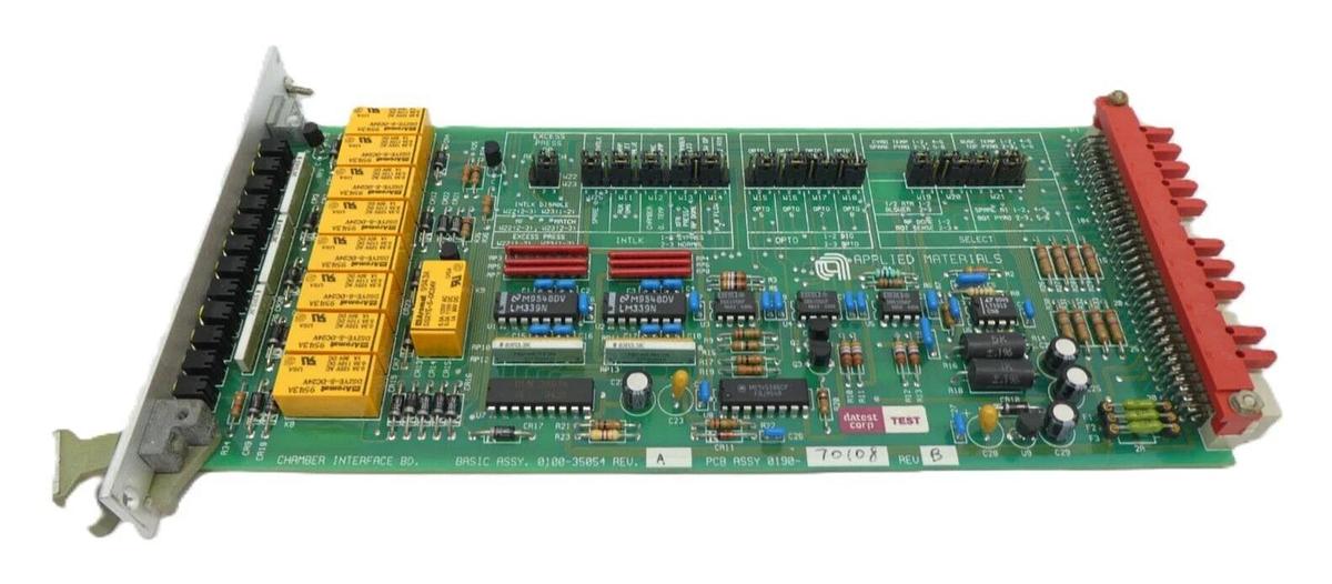 Used AMAT Applied Materials 0190-70108 Chamber Interface PCB Card 0100-35054 Working