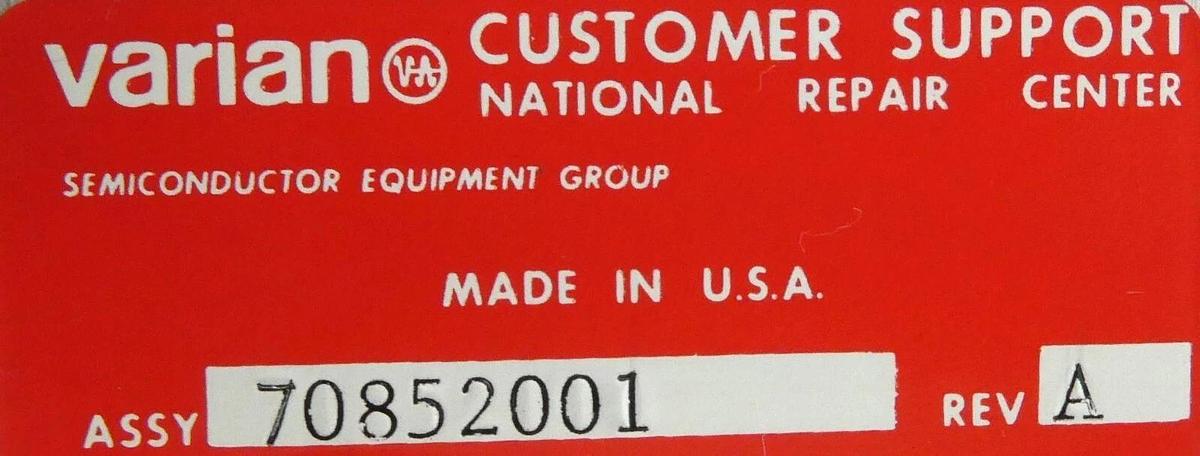 Refurbished Varian Semiconductor VSEA 70852001 Beamline Vacuum System OEM Refurbished