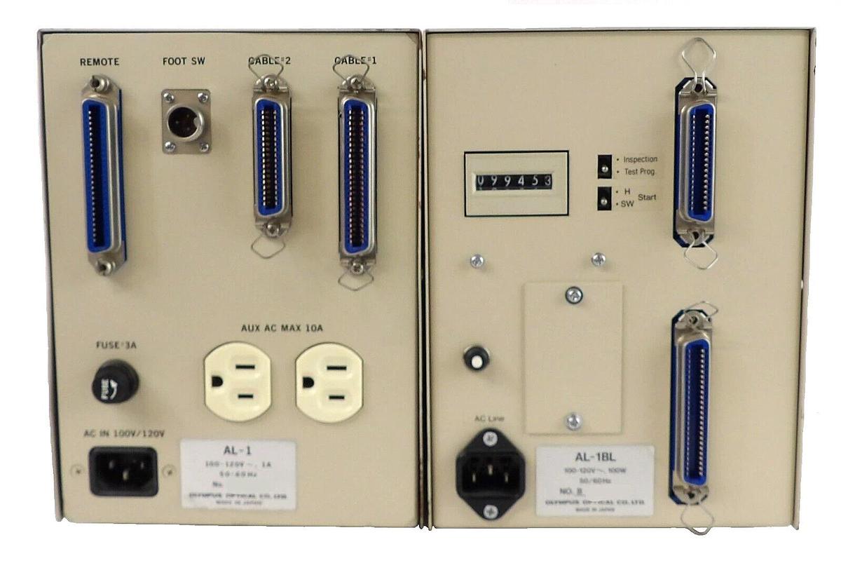 Used Olympus AL Series Microscope Illuminator Control AL-1 AL-1BL Lot of 2 Untested